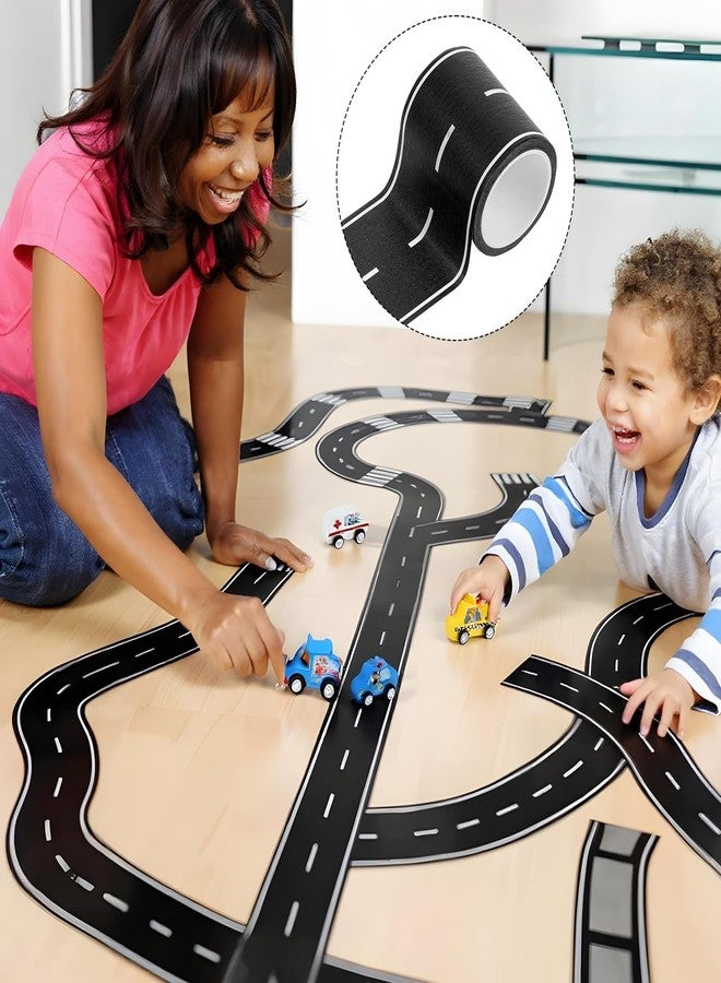 WJIAAA Black Roadway Track Tape, Black Residue Free Road Car Track Road Tape for Mini Car for Birthday Party Racing Party Decoration 2 Pack 32.8 - Image 4